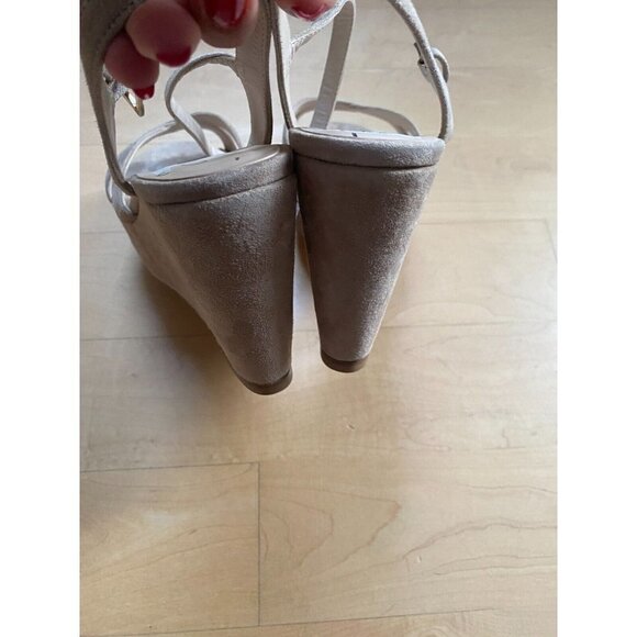 New La Canadienne platform wedge sandals taupe BNWT sz 38 Spain - Picture 6 of 7